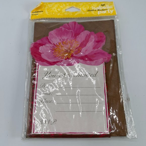 Isabelle de Borchgrave 10 Count Invitation Cards Party Invitation New Sealed - Picture 1 of 6